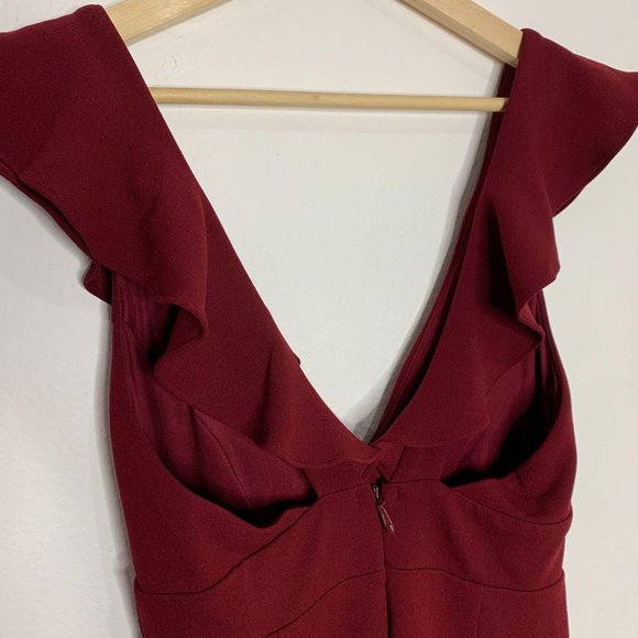 Lulus Perfect Opportunity Burgundy Maxi Dress Med. - Picture 6 of 12